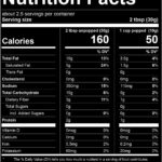 Popfully Hot Cheddar Nutrition Label