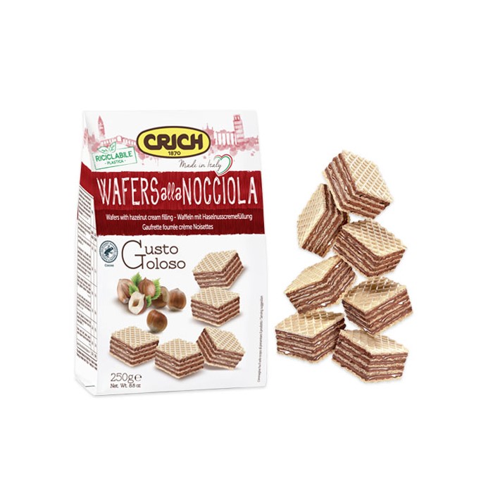 Wafer Cubetti Nocciola 250 Ica Big